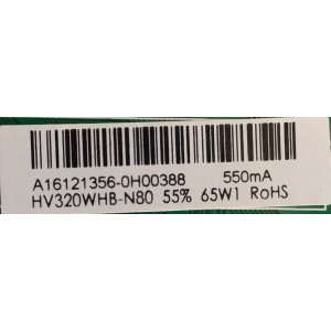 MAIN FUENTE  PARA TV SCEPTRE / NUMERO DE PARTE 8142123352023 / TP.MS3553.PB855 / T201612014A / A16121356 / PANEL HV320WHB-N80 / MODELO E32